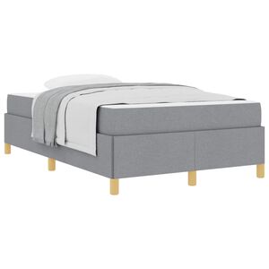 vidaXL Cadre de lit avec matelas Gris clair 120 x 190 cm tissu