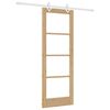 vidaXL Porte coulissante 73,5 x 198,5 cm Bois de pin massif et verre