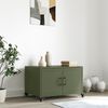 vidaXL Table basse vert olive 68x50x43,5 cm acier