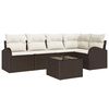vidaXL Ensemble de Canap&eacute;s avec coussin Marron Polyester