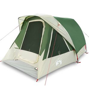 vidaXL Tente de cabine familiale 6 personnes vert imperm&eacute;able