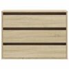 vidaXL Commode d'angle ch&ecirc;ne sonoma 80x41x58 cm bois d'ing&eacute;nierie