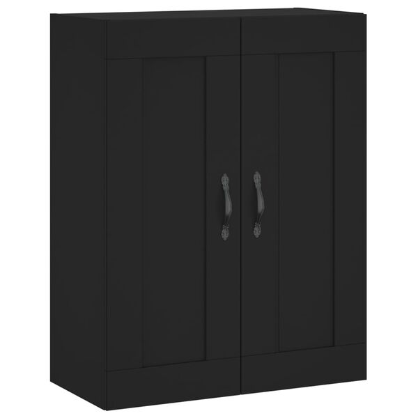 vidaXL Armoire murale noir 69,5x34x90 cm bois d'ingénierie