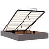 VidaXL Cadre de lit ottoman avec matelas gris 140x200 cm similicuir
