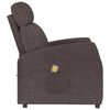 vidaXL Fauteuil de massage Marron fonc&eacute; Tissu