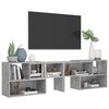 vidaXL Meuble TV Gris béton 149x30x52 cm Bois d'ingénierie