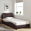 vidaXL Lit avec matelas Hvar marron fonc&eacute; 80x200 cm tissu