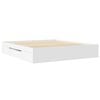 vidaXL Cadre de lit sans matelas blanc 200x200 cm bois d'ing&eacute;nierie