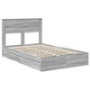 vidaXL Lit de Rangement Gris Sonoma 135 x 190 cm Bois d'ing&eacute;nierie