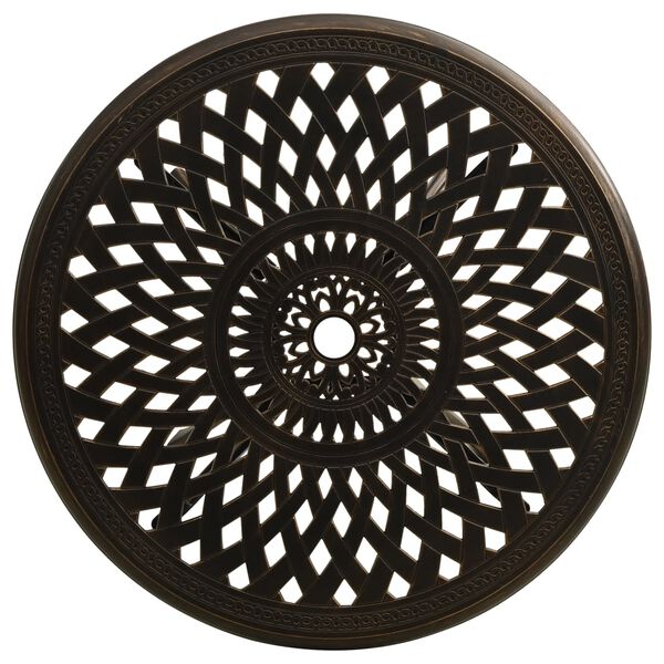 vidaXL Table de jardin Bronze 78x78x72 cm Aluminium coul&eacute;
