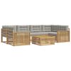 vidaXL Ensemble de canap&eacute;s d'ext&eacute;rieur 7 pc Blanc et gris clair