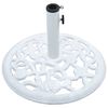 vidaXL Socle de parasol Blanc 12 kg 48 cm Fonte