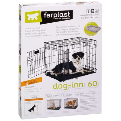 Ferplast Caisse pour chiens Dog-Inn 60 64,1x44,7x49,2 cm Gris