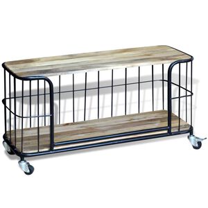 vidaXL Meuble TV 100x40x45 cm Bois de manguier massif