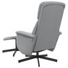 vidaXL Fauteuil inclinable avec repose-pied gris clair tissu
