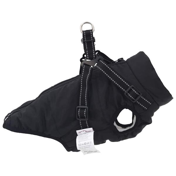 vidaXL Manteau pour chiens avec harnais imperm&eacute;able r&eacute;fl&eacute;chissant L36