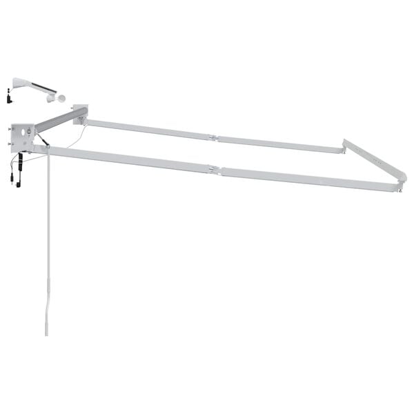 vidaXL Cadre de store r&eacute;tractable &eacute;lectrique Blanc 3,5 x 2 m Aluminium