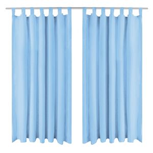 vidaXL Rideau occultant avec boucles 2 pcs 140 x 175 cm Turquoise
