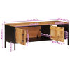vidaXL Meuble TV 110x35x40 cm bois massif de manguier brut