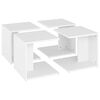 vidaXL Tables basses 4 pcs blanc 33x33x33 cm bois d'ingénierie