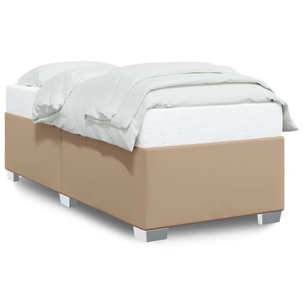 vidaXL Cadre de lit sans matelas cappuccino 90x200 cm similicuir