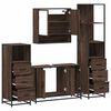 vidaXL Ensemble de meubles de salle de bain 4 pcs chêne marron