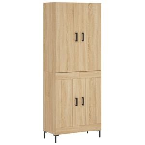 vidaXL Buffet haut Ch&ecirc;ne sonoma 69,5x34x180 cm Bois d'ing&eacute;nierie