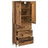 vidaXL Haut Armoire avec tiroir 2 pcs Bois ancien Bois d'ing&eacute;nierie