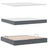 vidaXL Lit avec rangement et LED Gris fonc&eacute; 200 x 200 cm Velours