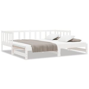vidaXL Lit de jour et lit gigogne sans matelas 90x200 cm bois massif