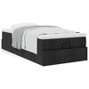 vidaXL Cadre de lit ottoman avec matelas noir 80x200 cm tissu