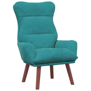 vidaXL fauteuil Turquoise 69 x 74 x 93 cm Velours