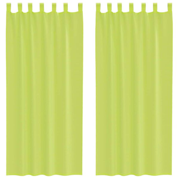 vidaXL Rideaux en voile avec passants 2 pcs vert pomme