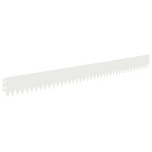 vidaXL Bordure de Pelouse 50 pc 103 x 10 cm Acier Blanc