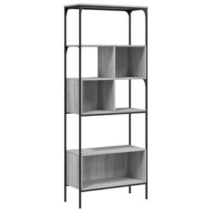 vidaXL Biblioth&egrave;que 5 niveaux sonoma gris 76x33x188,5 cm