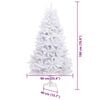 vidaXL Sapin de No&euml;l Artificiel &agrave; Branches Articul&eacute;es Blanc 180 cm