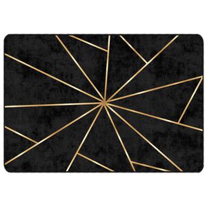 vidaXL Tapis lavable noir et dor&eacute; 120x180 cm antid&eacute;rapant