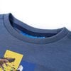 T-shirt enfants manches longues mélange bleu 140