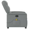 vidaXL Fauteuil de massage inclinable Gris clair Tissu