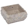 vidaXL Lavabo Gris 30x30x13 cm Marbre