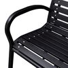 vidaXL Banc de jardin 125 cm acier et WPC noir