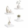vidaXL &Eacute;tag&egrave;res murales flottantes 4 pcs blanc 23x23,5x3,8 cm MDF