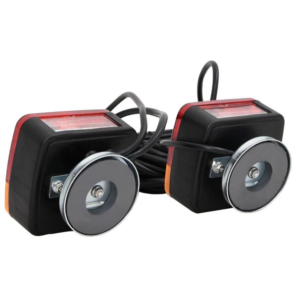 vidaXL Feux de remorque 2pcs Rouge 10,5x7,5x10cm 12V ampoule classique