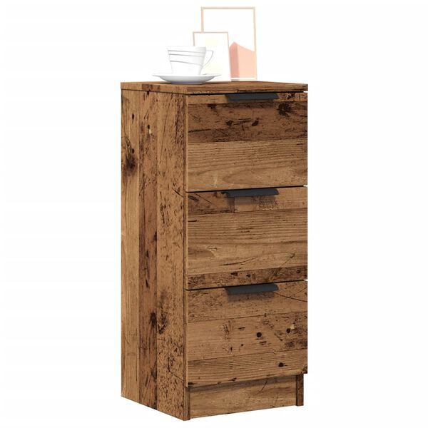 vidaXL Buffet vieux bois 30x30x70 cm bois d'ing&eacute;nierie