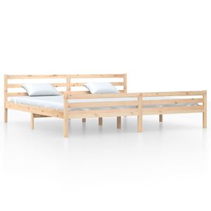 vidaXL Cadre de lit sans matelas bois massif 200x200 cm