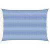 vidaXL Voile d'ombre 3,5 x 5 m HDPE Rectangulaire Bleu et Blanc