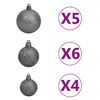 vidaXL Sapin de No&euml;l artificiel pr&eacute;-&eacute;clair&eacute; avec set de boules 120 cm