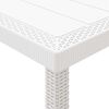 vidaXL Ensemble de salle à manger pour jardin 13 pcs Blanc Rattan Polt
