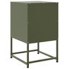 vidaXL Tables de chevet 2 pcs vert olive 36x39x60,5 cm acier