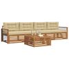 vidaXL Ensemble de canap&eacute;s d'ext&eacute;rieur 5 pcs Naturel et Beige